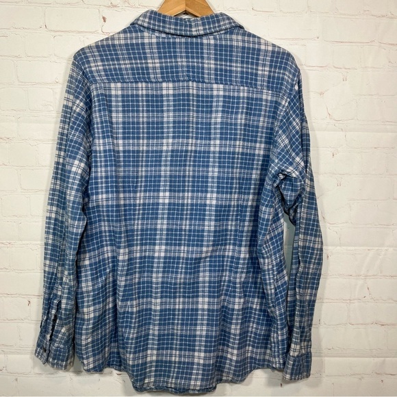 CE Schmidt Flannel Womens 1X Blue Button Up Plaid Flannel Shirt Fit For Her - Picture 11 of 11